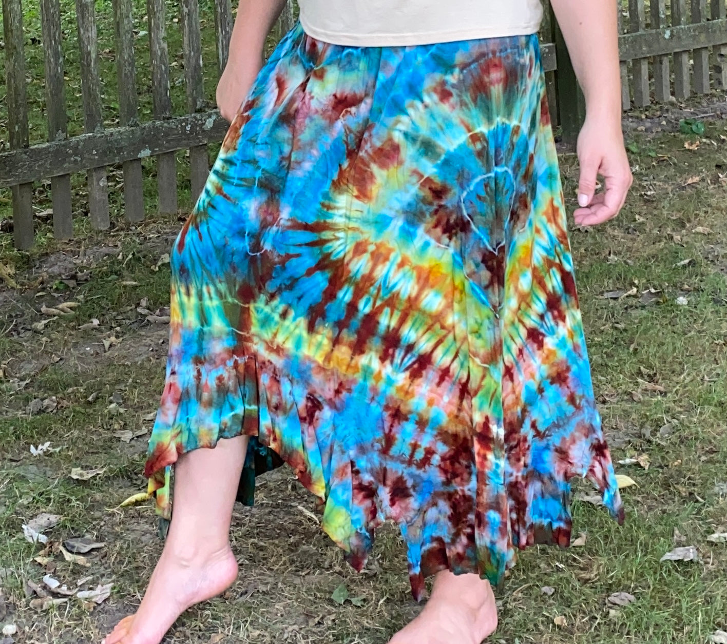 “Rustic Wave” Zig Zag Skirt ~ size M