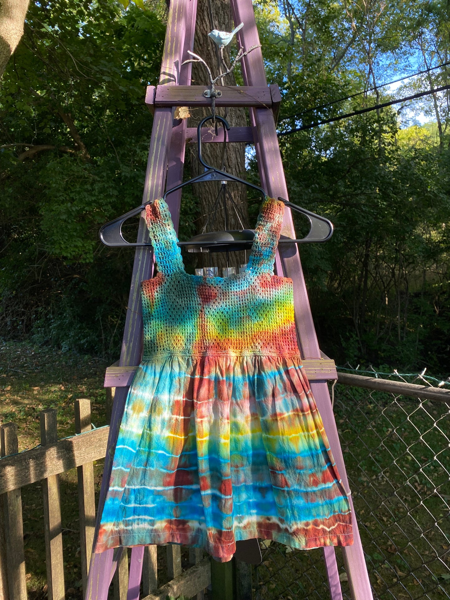 “Rustic Wave” Bolivian Crotched Dress ~ girl’s size 4